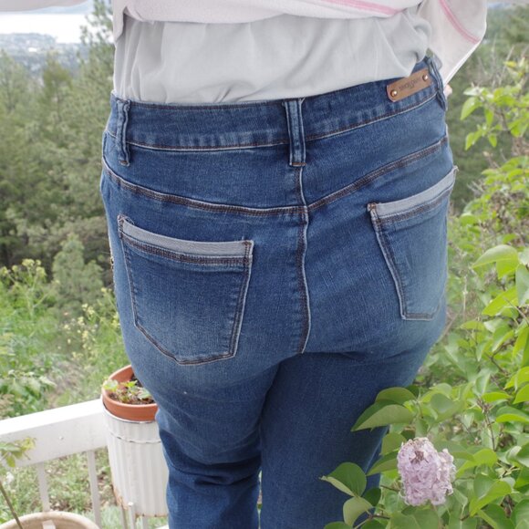 Embroidered Simon Chang Women's Jeans High Waisted - Picture 6 of 6